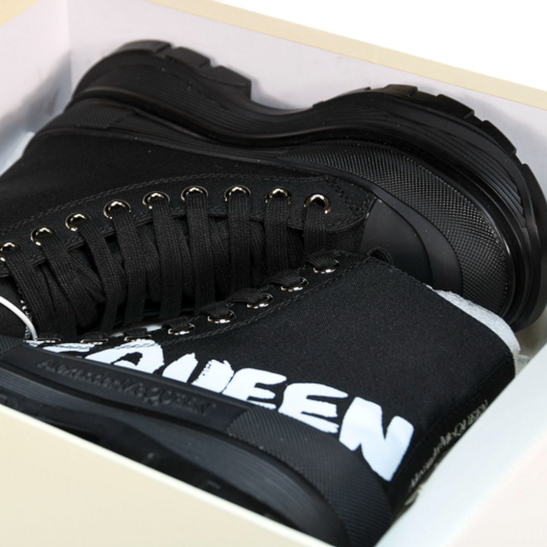 McQueen Tread Slick Boot  Graffiti 'Black'