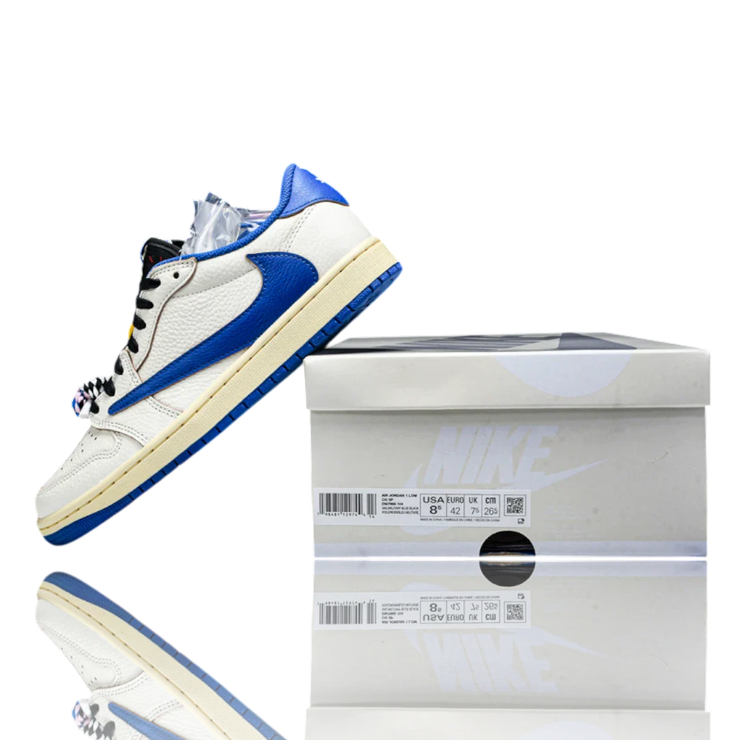 Travis Scott x Fragment AJ1 Low OG 'Sail Military Blue'