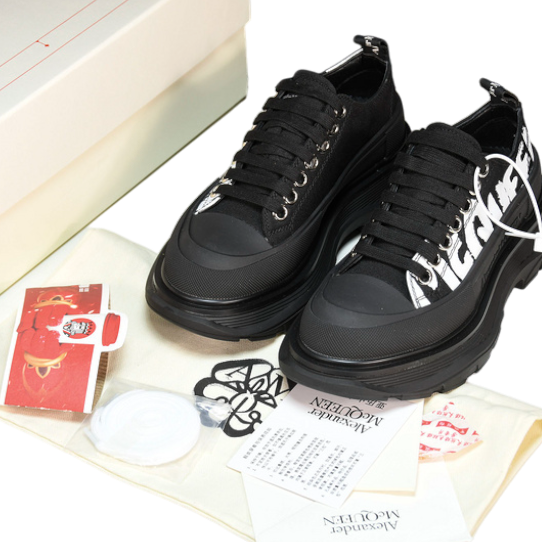 McQueen Tread Slick Low  Graffiti 'Black'