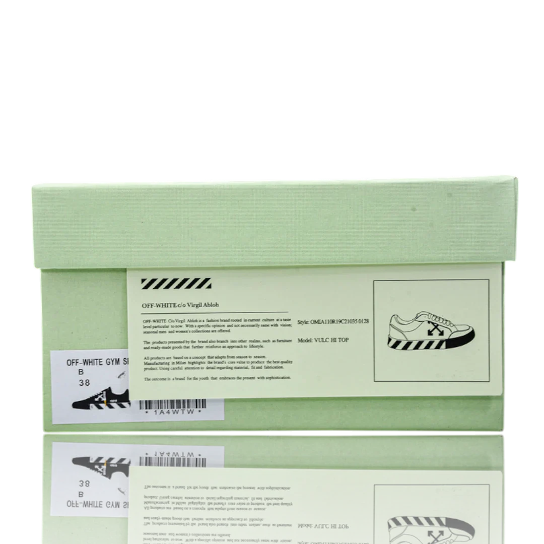 Off-White Vulc Low 'Black' (‘C 2018) Old Stripes