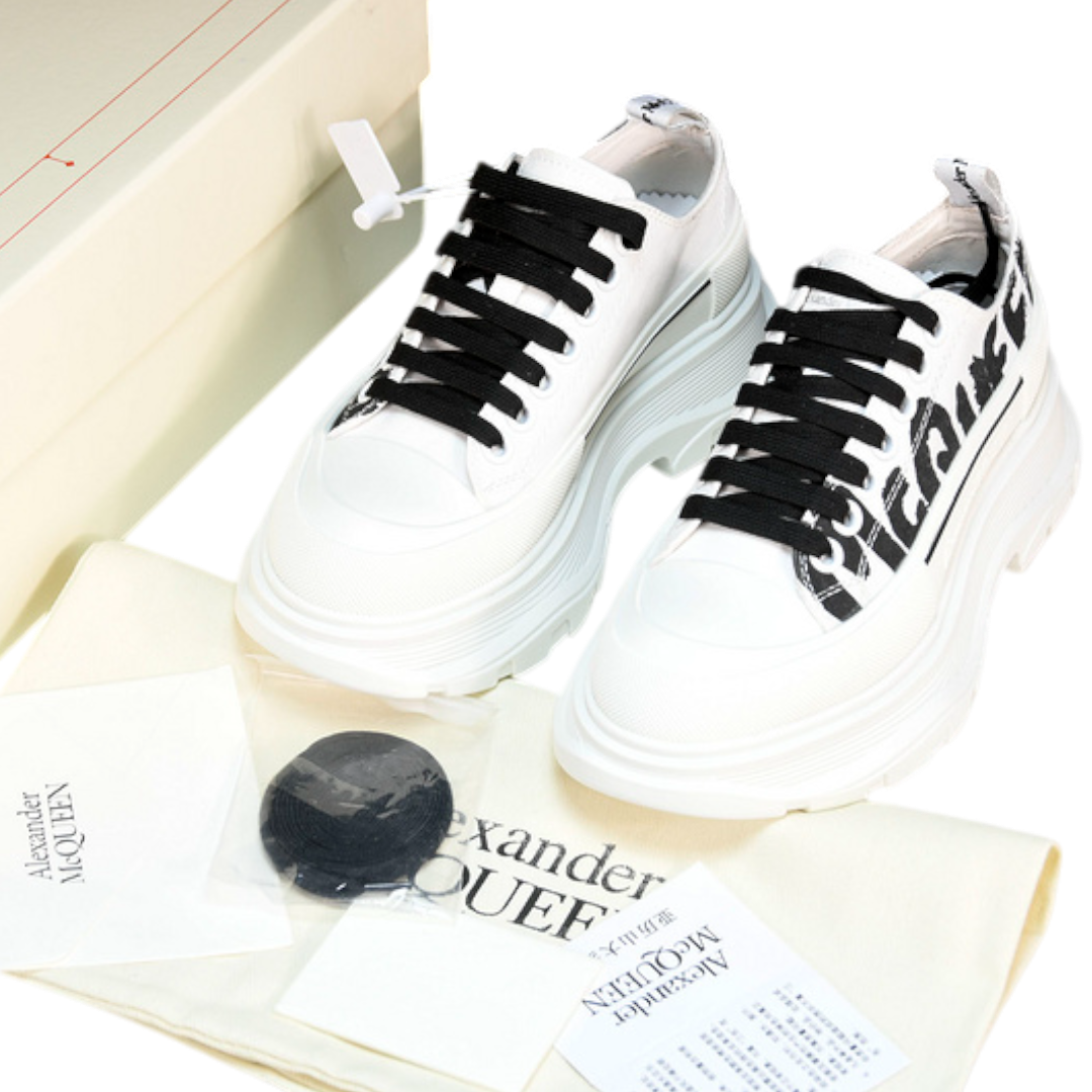 McQueen Tread Slick Low  Graffiti 'White'
