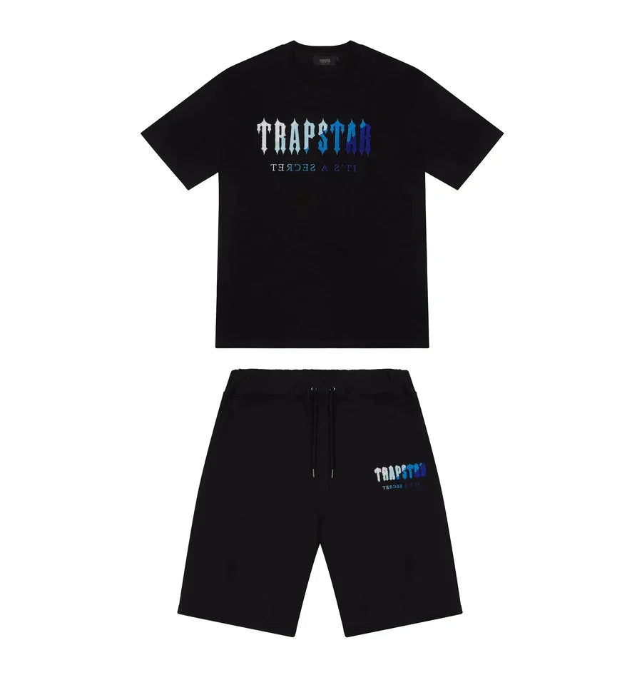 Trapstar Black Ice Flavours 2.0 Chenille Decoded Short Set