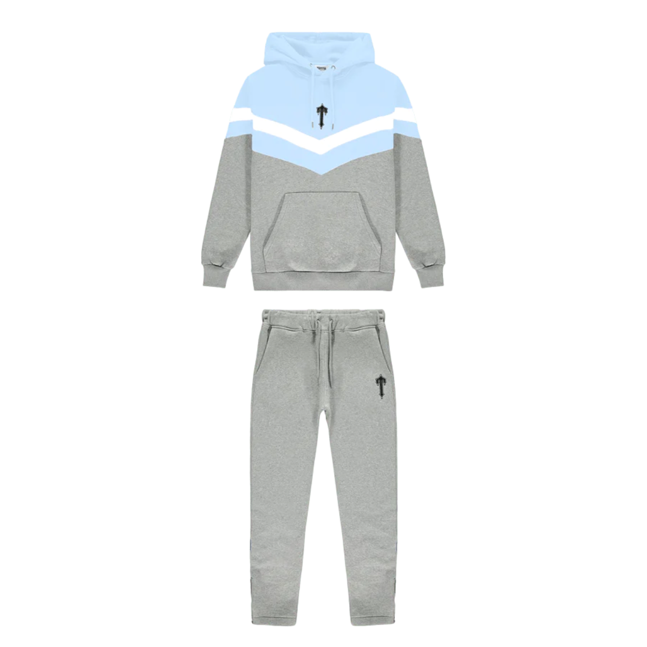Trapstar Baby Blue & Grey V Stripe Tracksuit