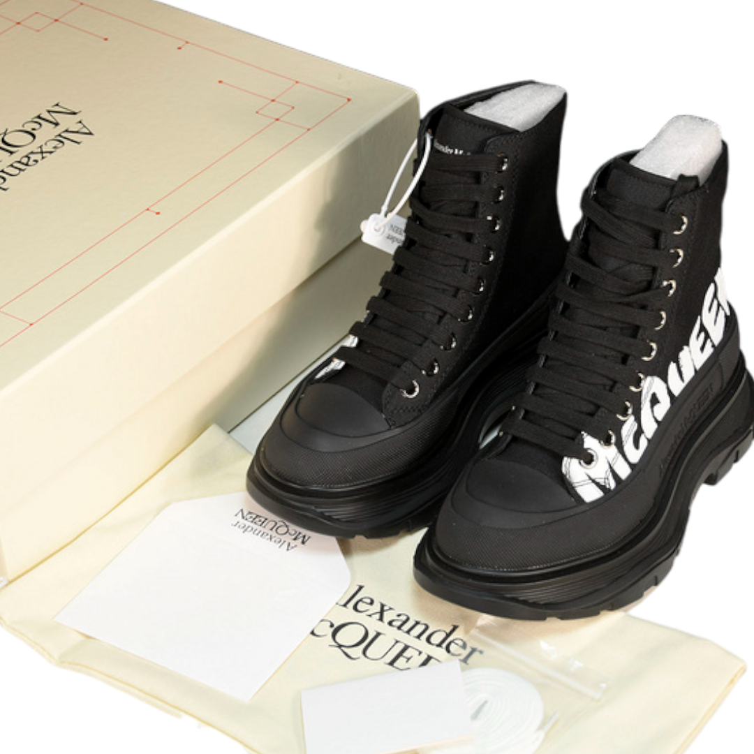 McQueen Tread Slick Boot  Graffiti 'Black'