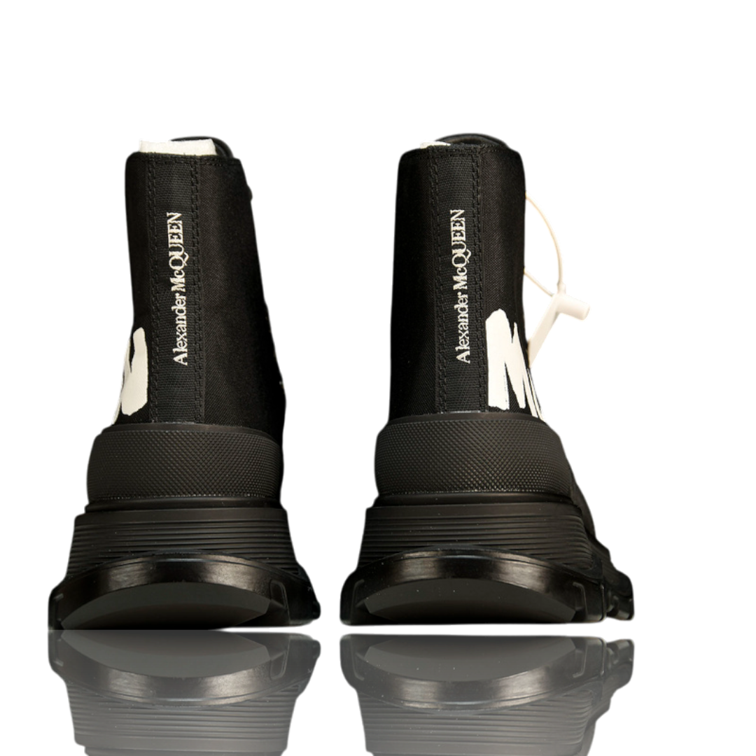 McQueen Tread Slick Boot  Graffiti 'Black'