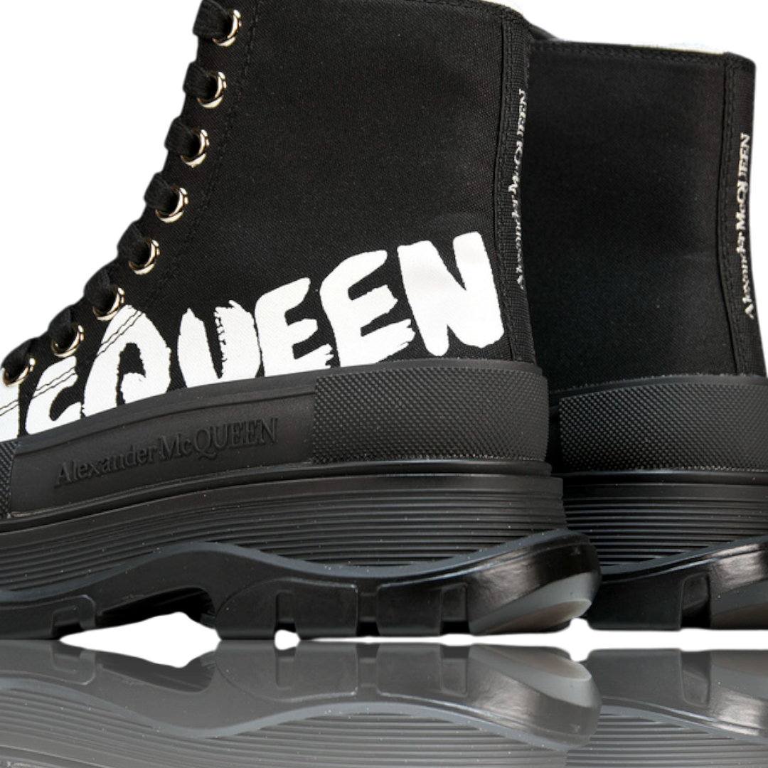 McQueen Tread Slick Boot  Graffiti 'Black'