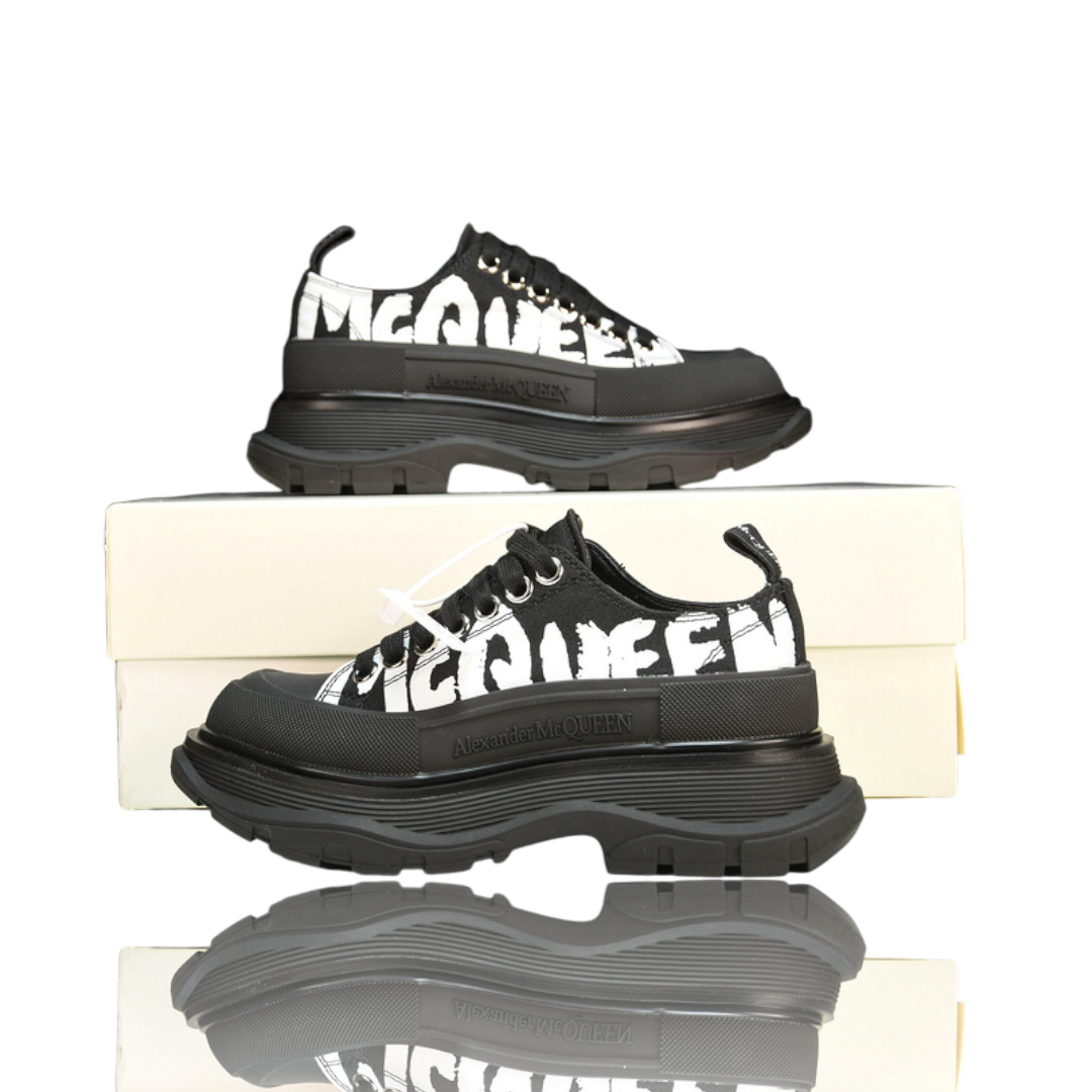 McQueen Tread Slick Low  Graffiti 'Black'