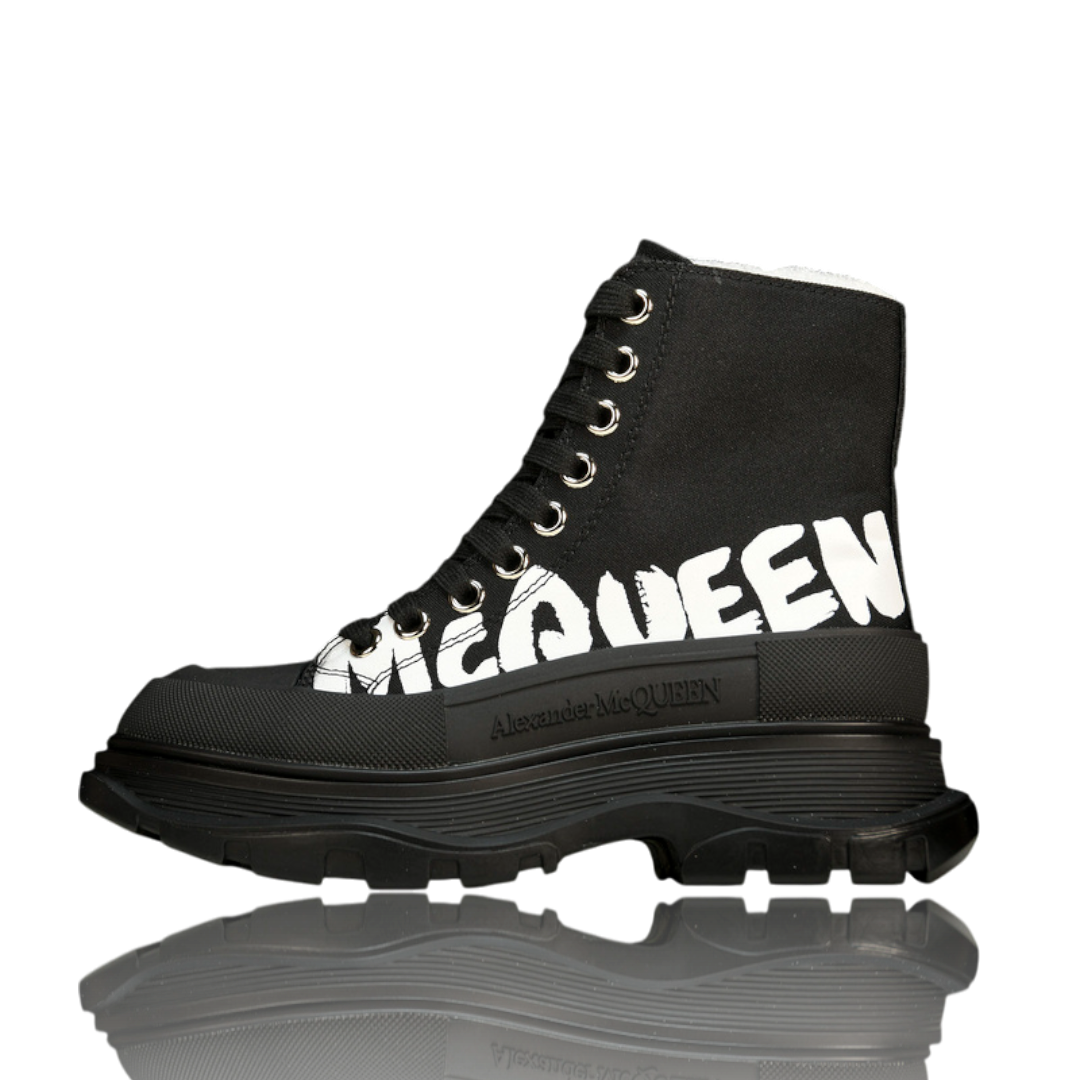 McQueen Tread Slick Boot  Graffiti 'Black'