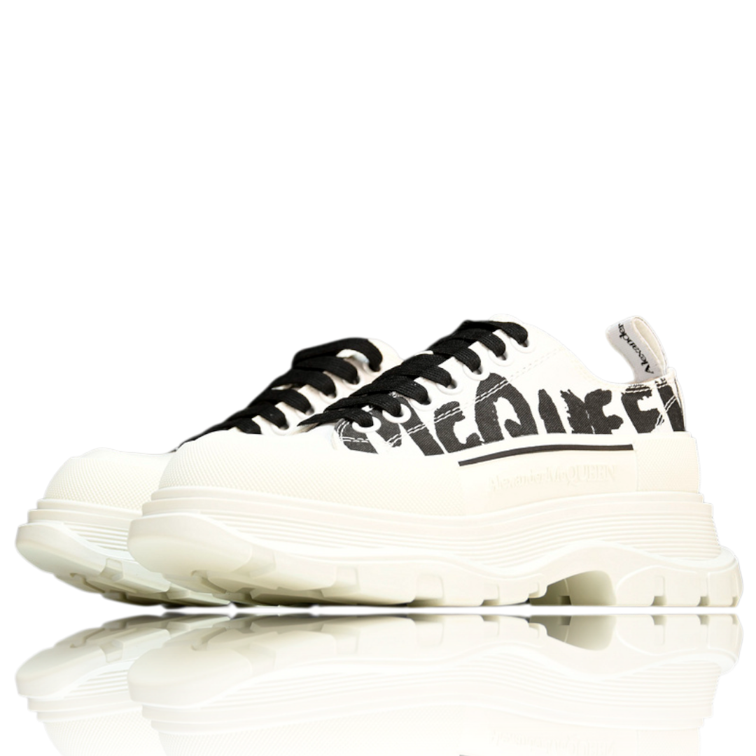 McQueen Tread Slick Low  Graffiti 'White'