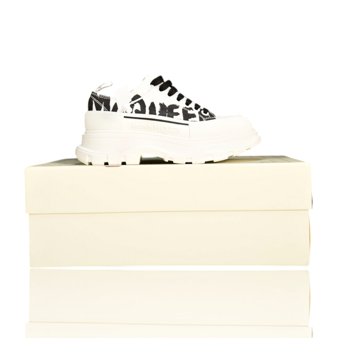 McQueen Tread Slick Low  Graffiti 'White'