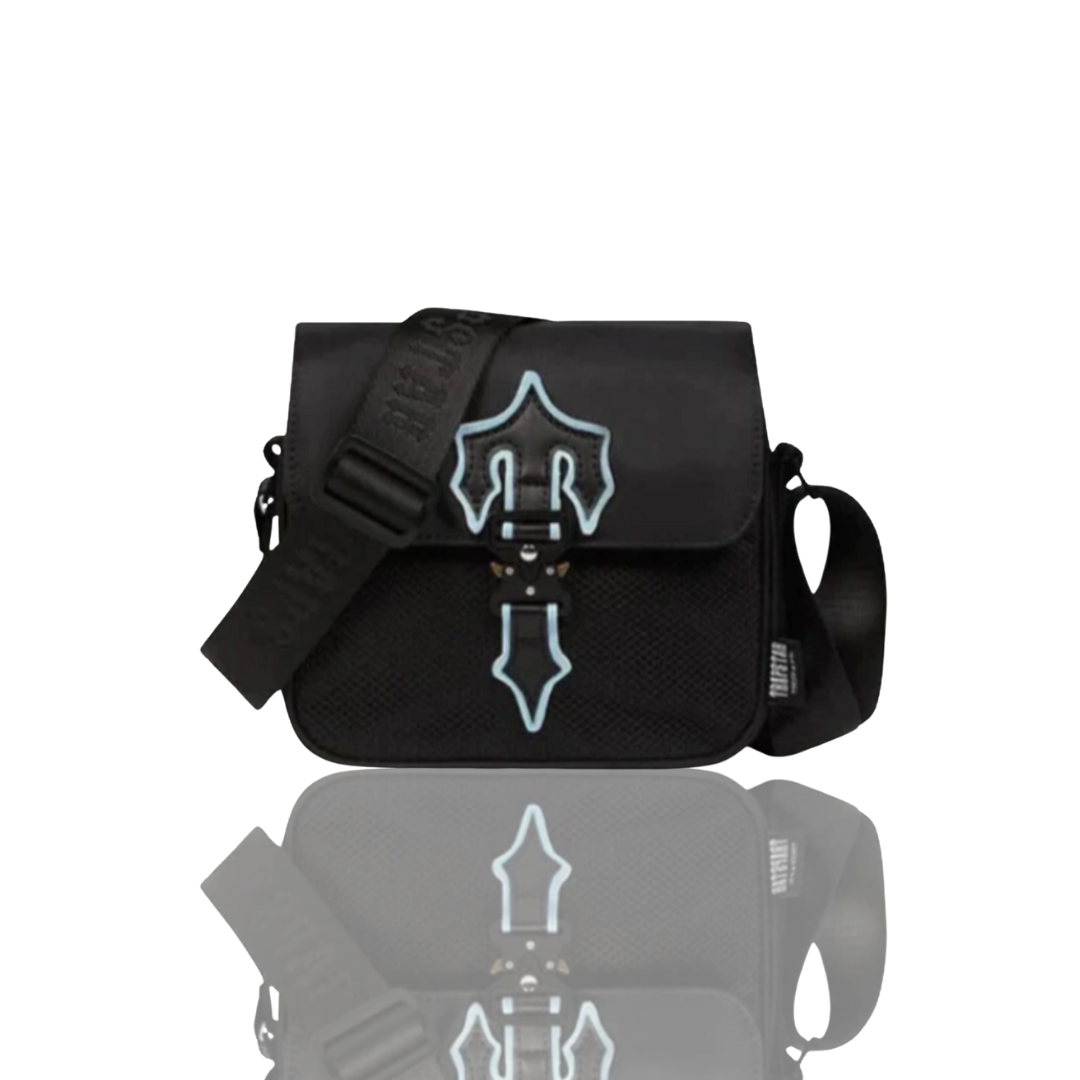 Trapstar Black & Ice Blue Irongate Messenger Bag 1.0