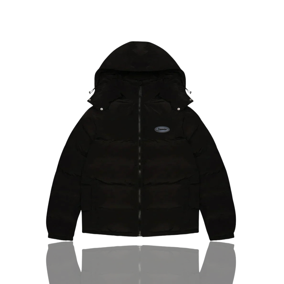 Trapstar TRIPLE BLACK HYPERDRIVE HOODED PUFFER JACKET
