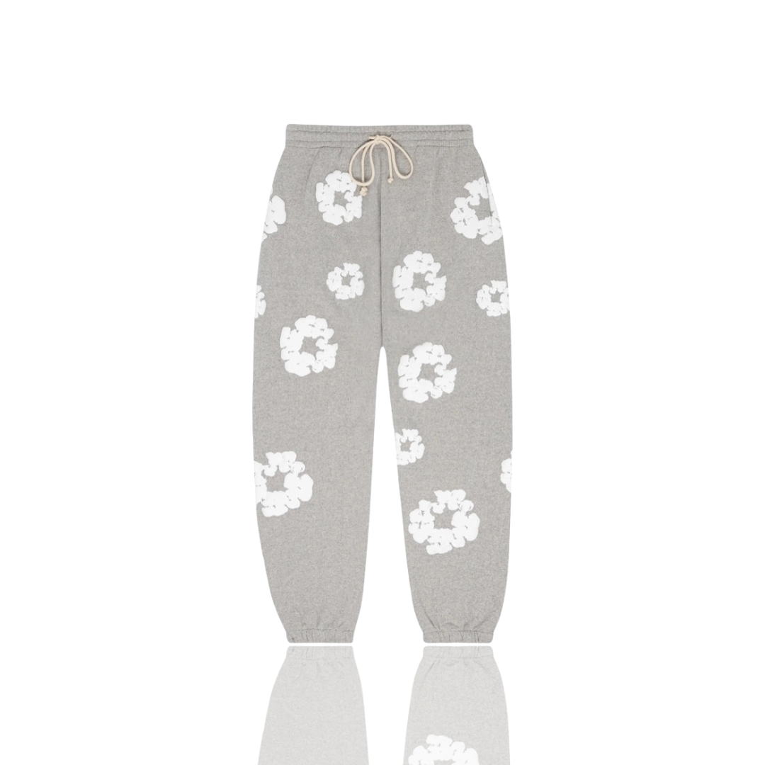 Denim Tears Grey ‘The Cotton Wreath’ Sweatpants