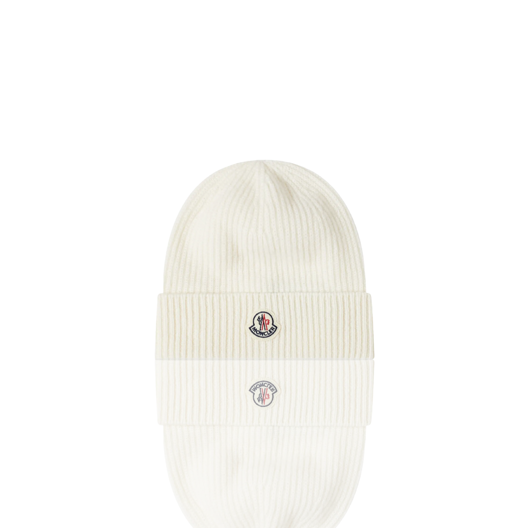 Moncler White Beanie
