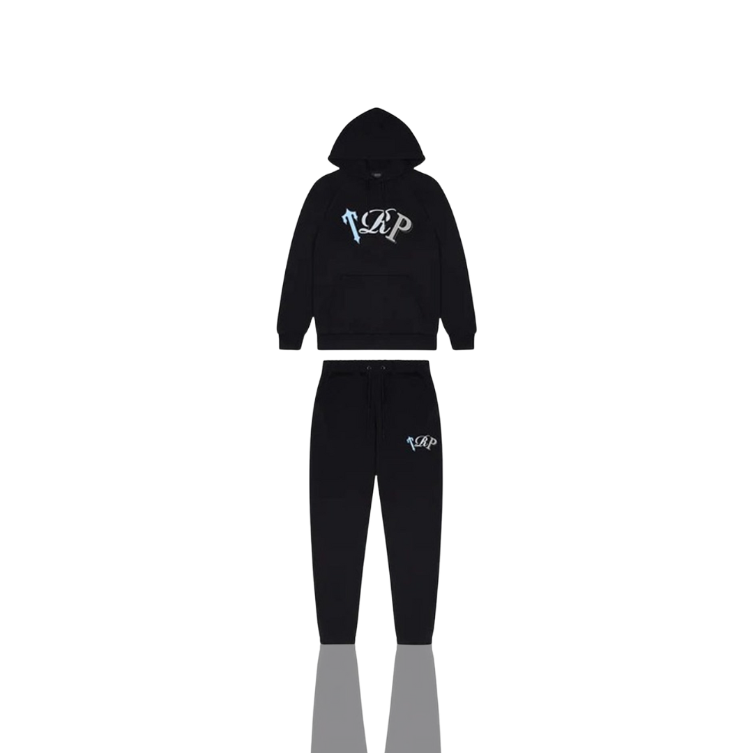 Trapstar BLACK & ICE BLUE TRP TRACKSUIT