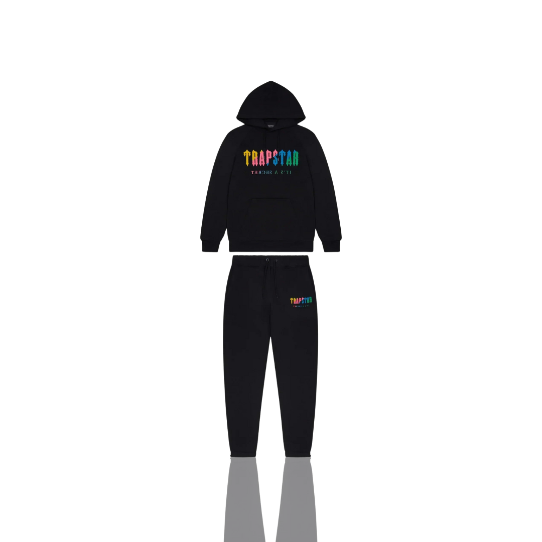 Trapstar Black Candy Chenille Decoded Hooded Tracksuit