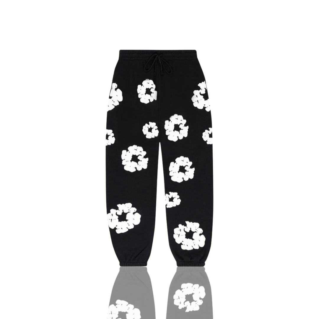 Denim Tears Black ‘The Cotton Wreath’ Sweatpants