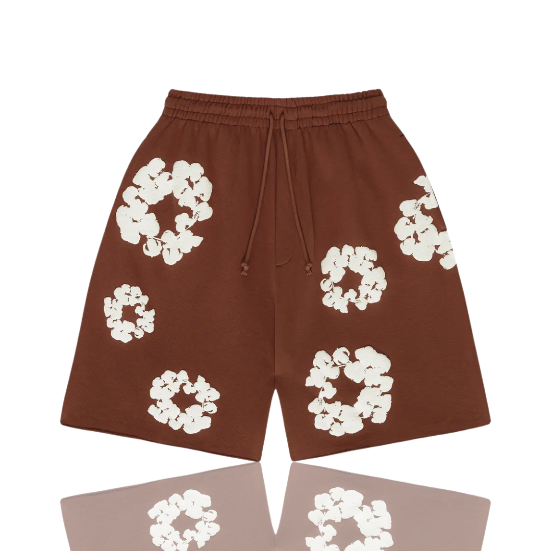 Denim Tears Brown ‘The Cotton Wreath’ Shorts