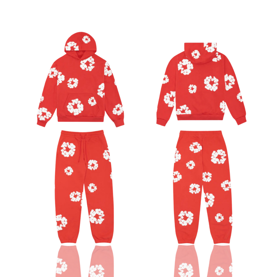 Denim Tears Red ‘The Cotton Wreath’ Tracksuit