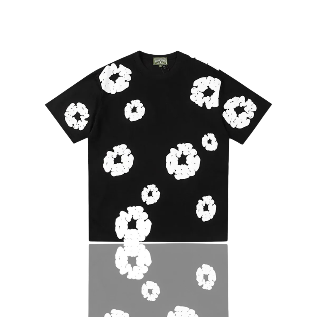 Denim Tears Black ‘The Cotton Wreath’ T-Shirt