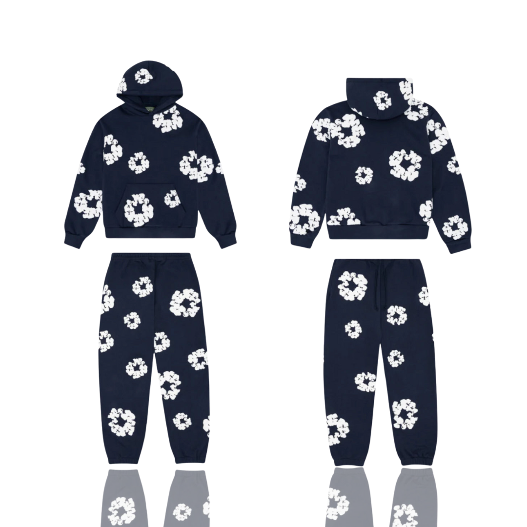 Denim Tears Navy ‘The Cotton Wreath’ Tracksuit
