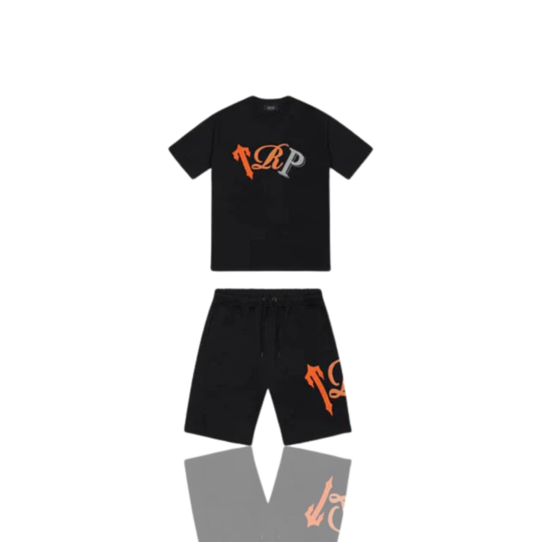 Trapstar Black & Orange TRP Short Set