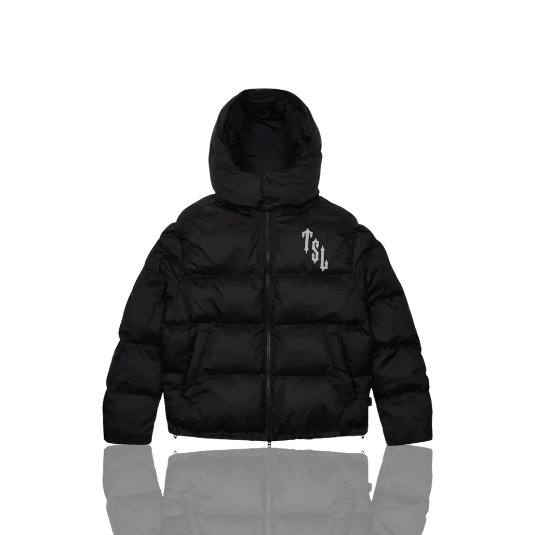 Trapstar Black & Reflective London Shooters Hooded Puffer