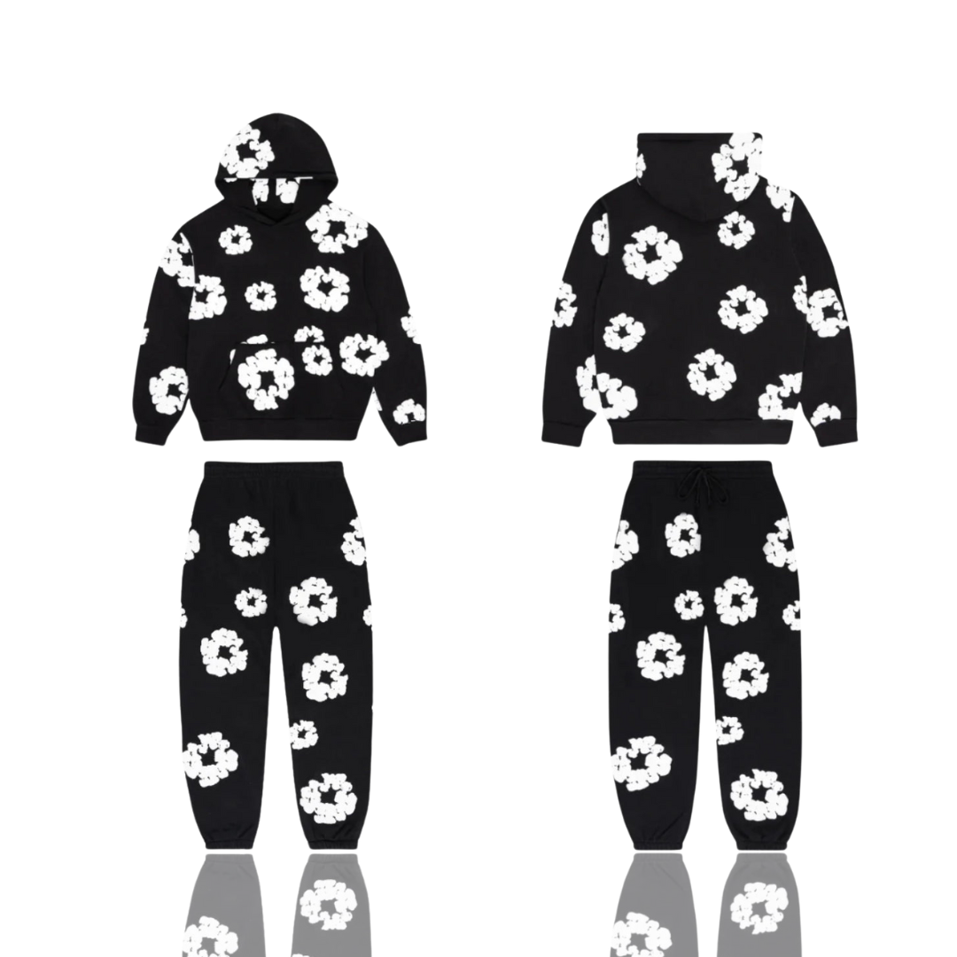 Denim Tears Black ‘The Cotton Wreath’ Tracksuit