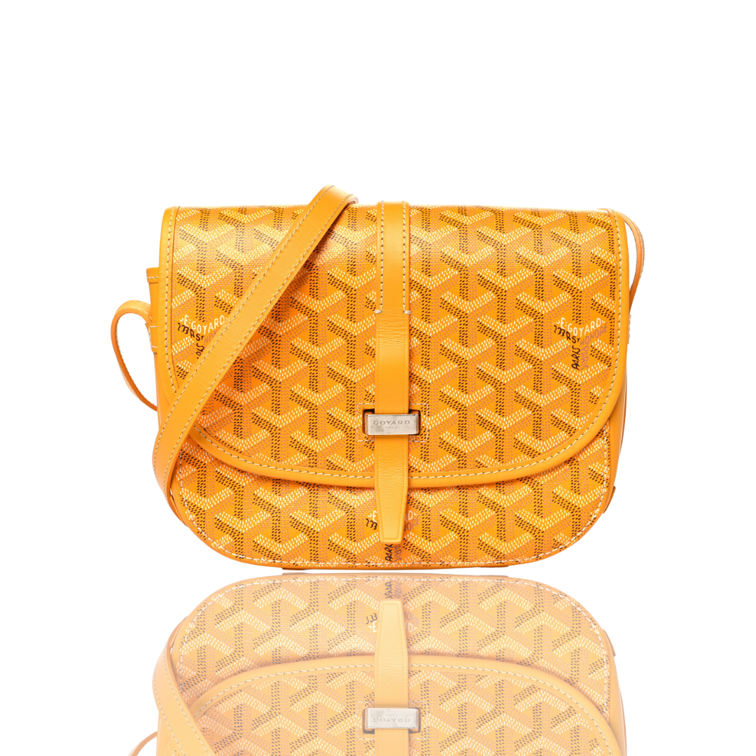 Yellow Goyard Messenger Bag