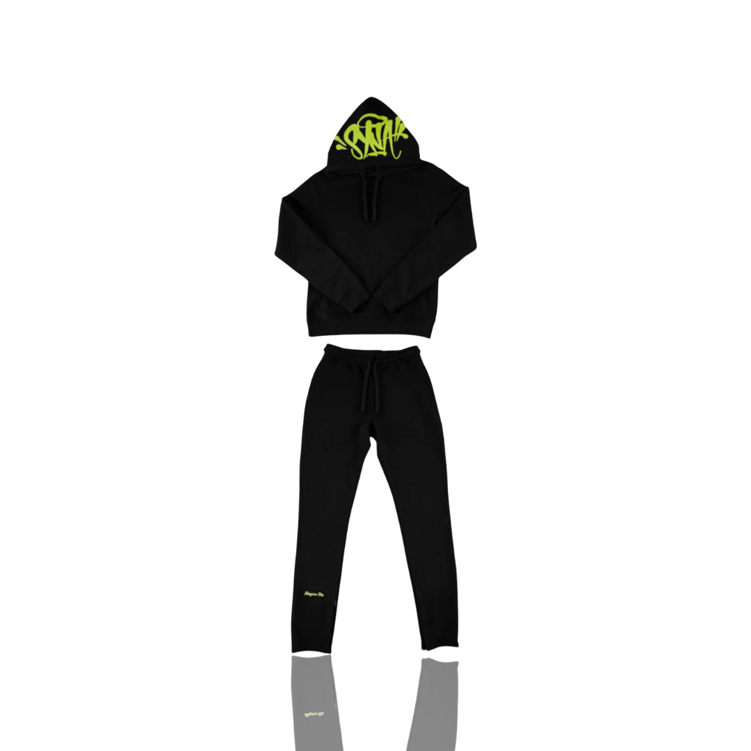 Black & Green Syna Tracksuit