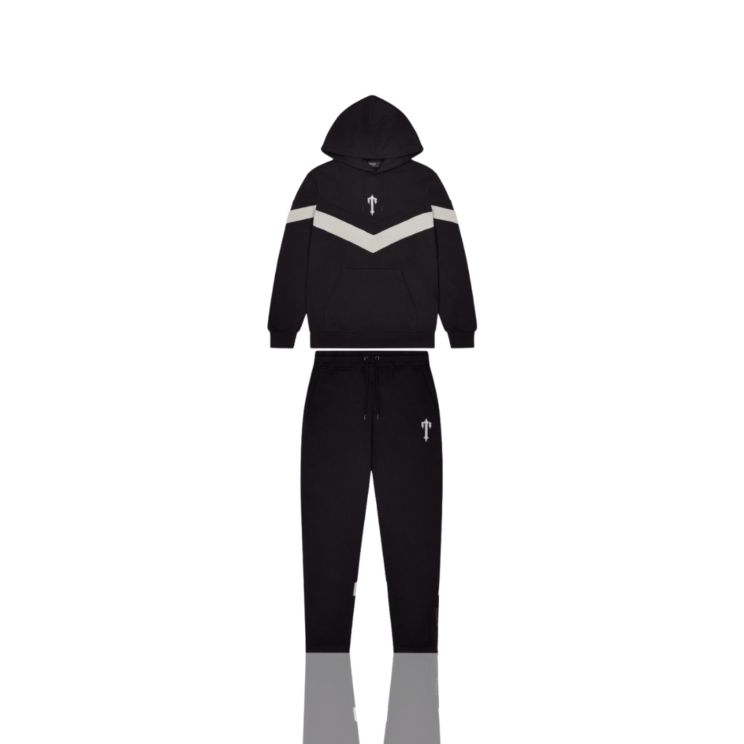 Trapstar Black & Grey V Stripe Tracksuit