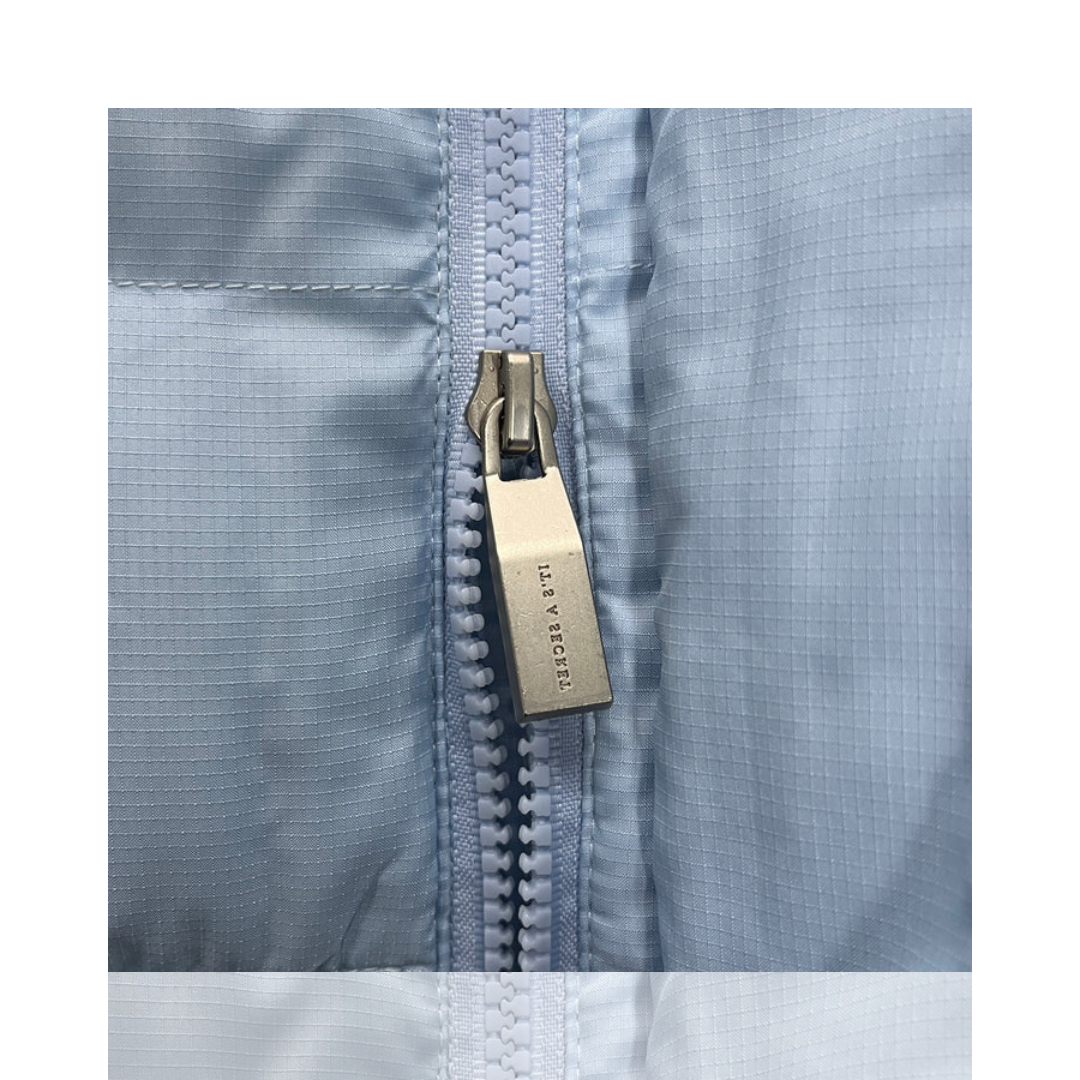 Trapstar Women's Ice Blue Decoded 2.0 Hooded Puffer Jacket