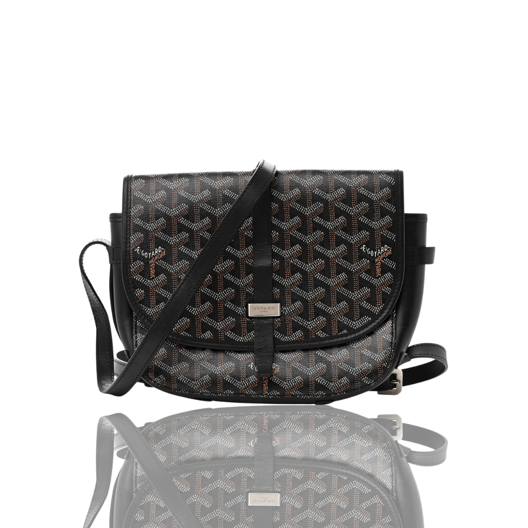 Black Goyard Messenger Bag