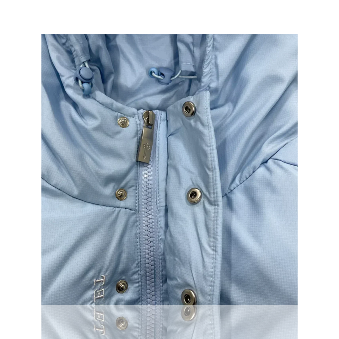 Trapstar Women's Ice Blue Decoded 2.0 Hooded Puffer Jacket