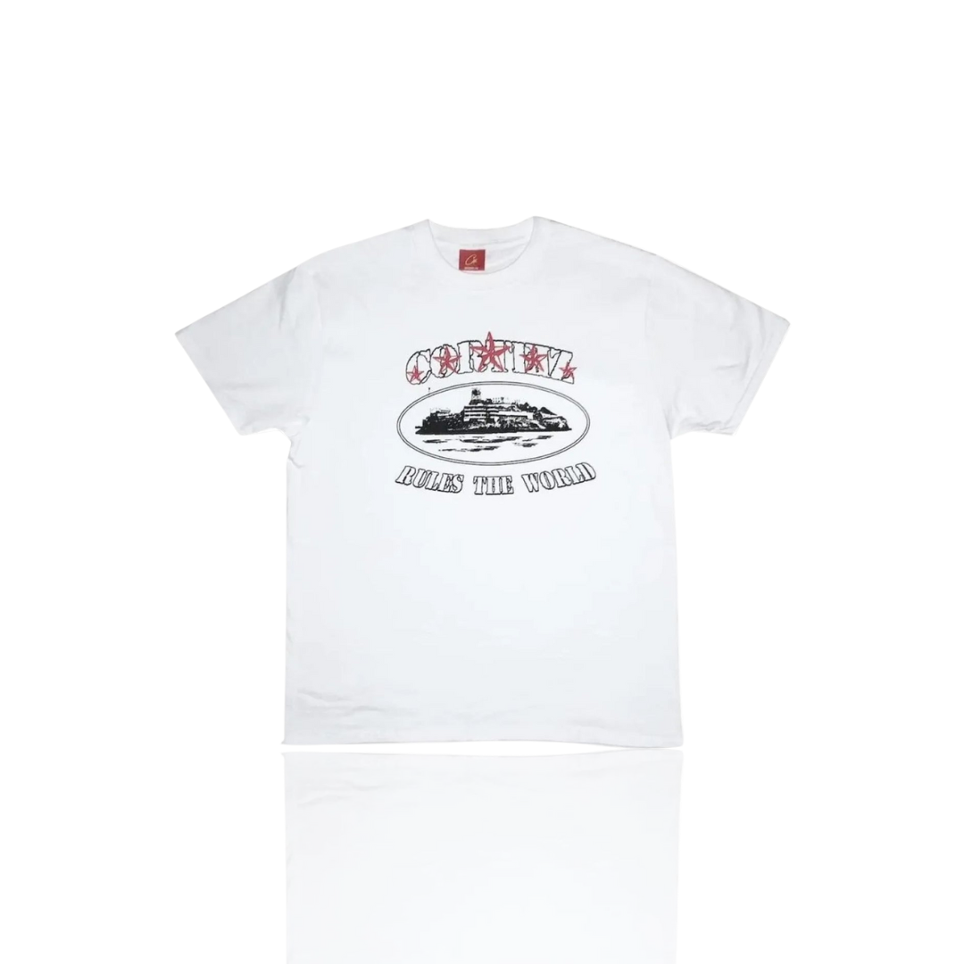 Corteiz WHITE & RED 5 STARZ T SHIRT