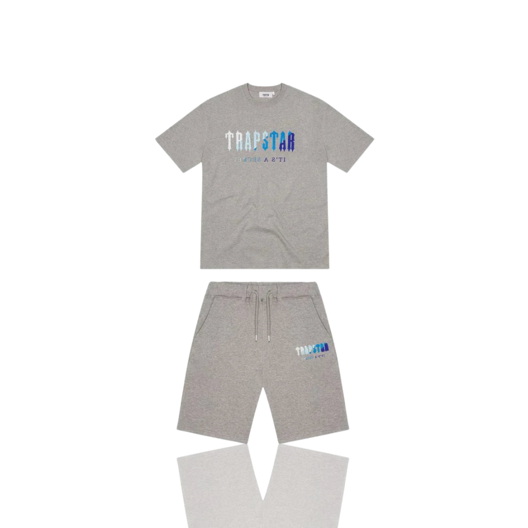 Trapstar Grey Ice Flavours 2.0 Chenille Decoded Short Set