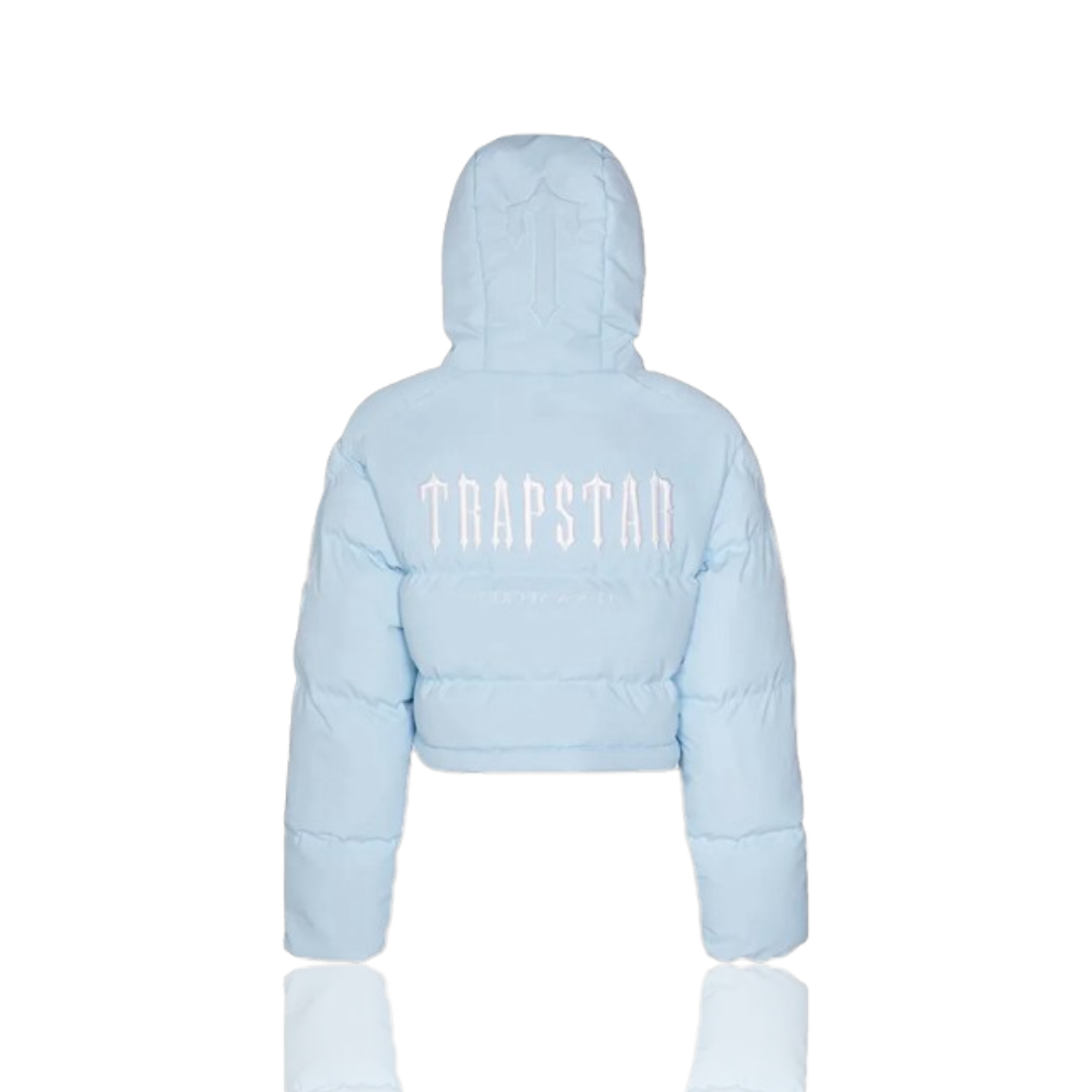 Trapstar Women's Ice Blue Decoded 2.0 Hooded Puffer Jacket