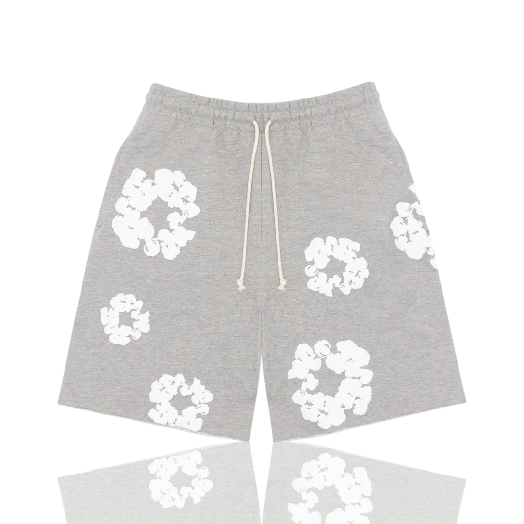 Denim Tears Grey ‘The Cotton Wreath’ Shorts