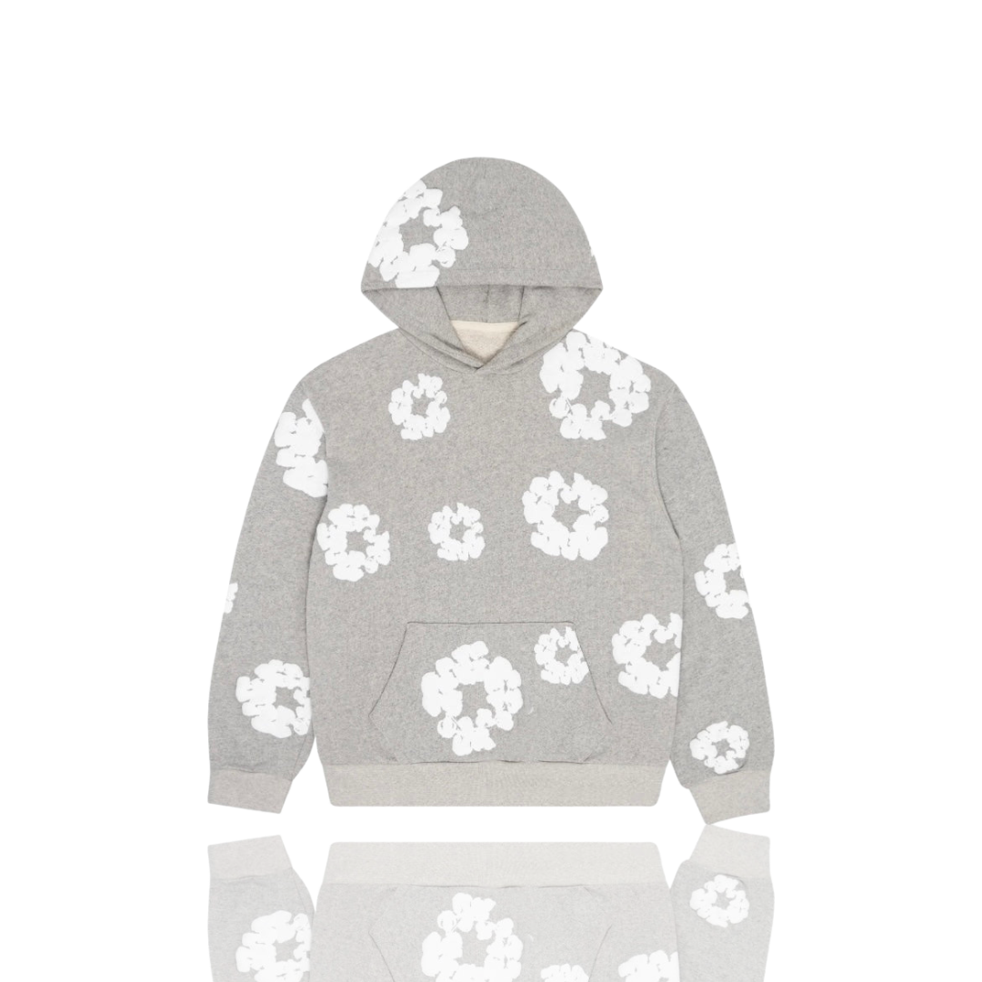 Denim Tears Grey ‘The Cotton Wreath’ Hoodie