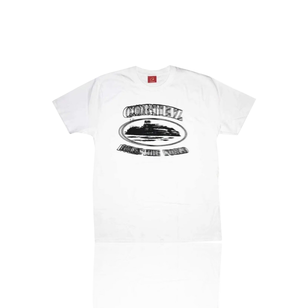 Corteiz WHITE & BLACK ALCATRAZ BLUR T SHIRT