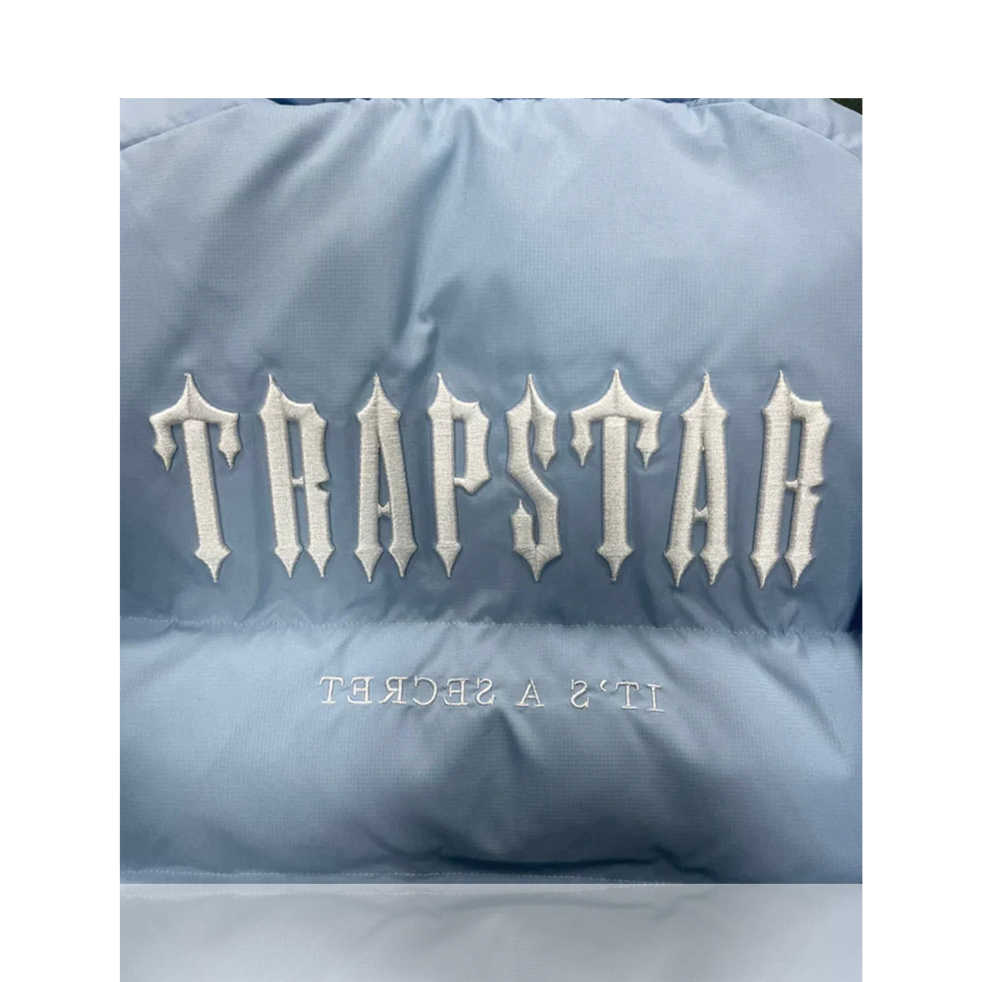Trapstar Women's Ice Blue Decoded 2.0 Hooded Puffer Jacket