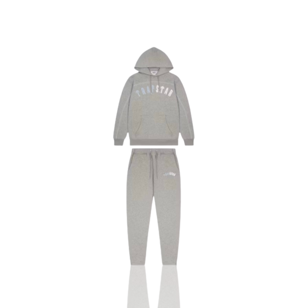 Trapstar GREY ICE BLUE EDITION IRONGATE ARCH CHENILLE HOODED TRACKSUIT