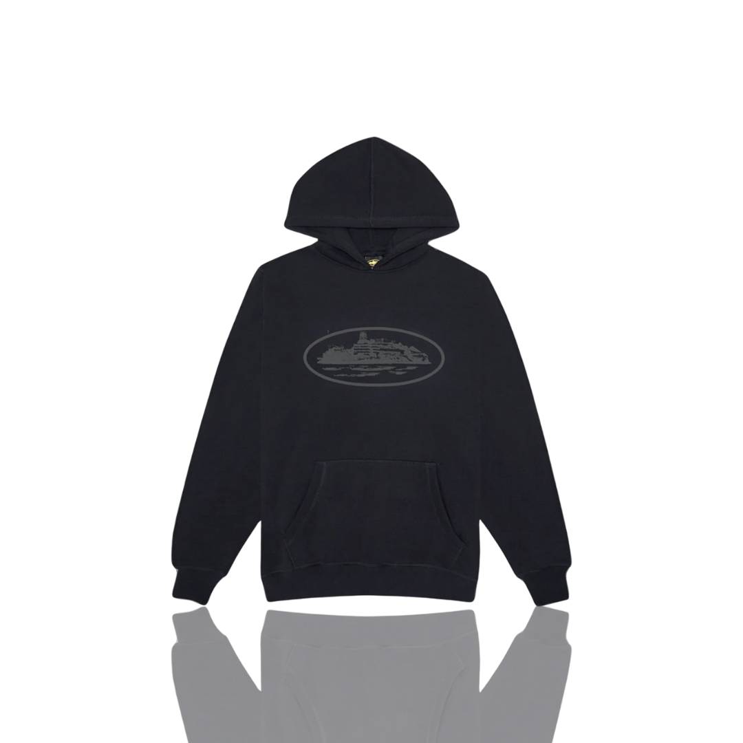 Corteiz TRIPLE BLACK RTW ALCATRAZ HOODIE