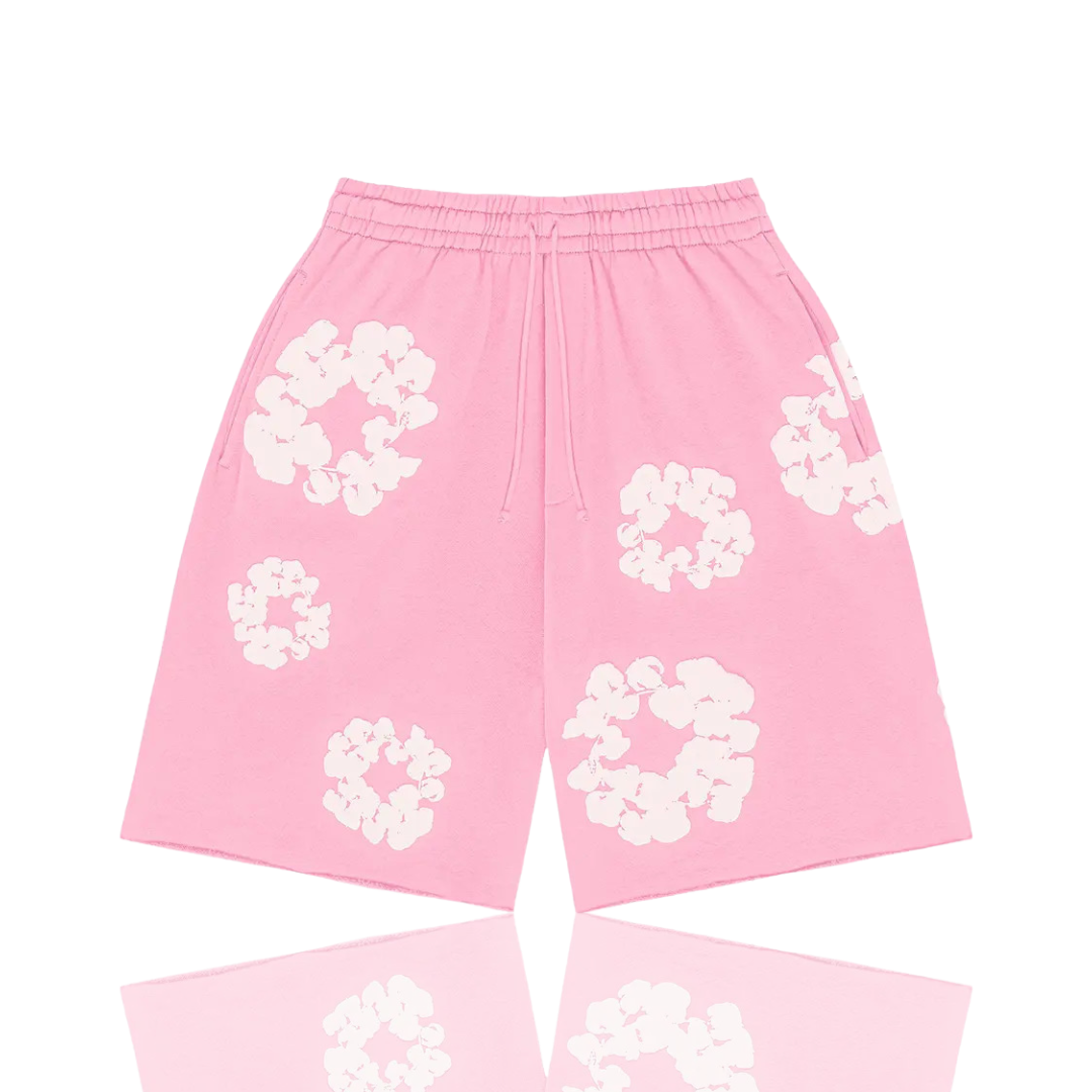 Denim Tears Pink ‘The Cotton Wreath’ Shorts
