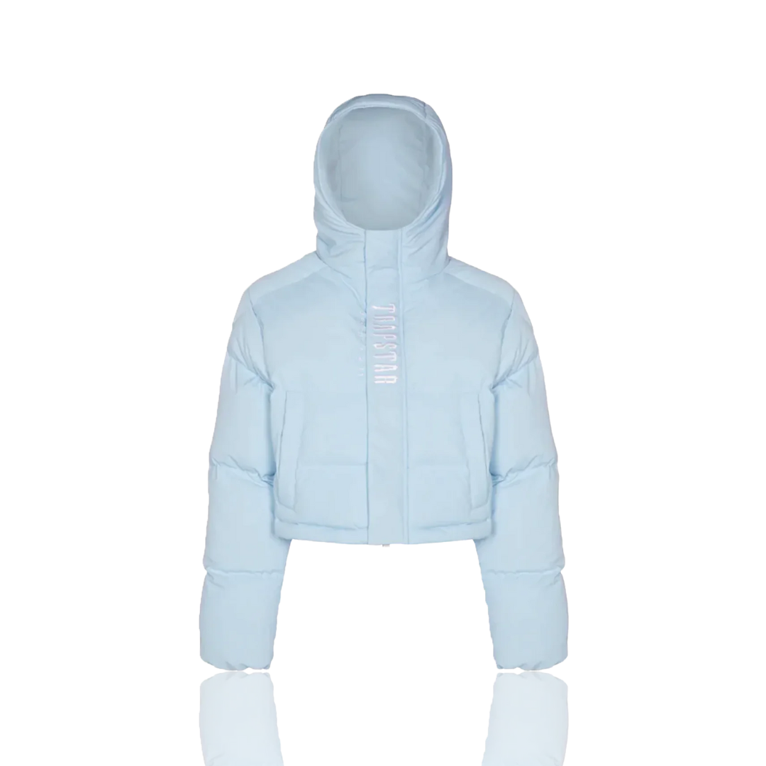 Trapstar Women's Ice Blue Decoded 2.0 Hooded Puffer Jacket