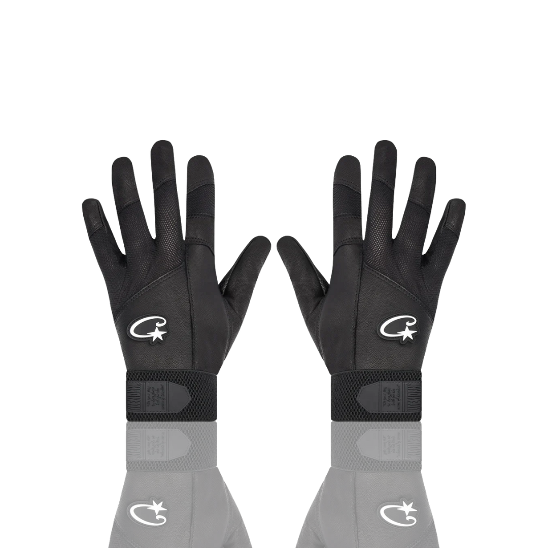 Corteiz BLACK LEATHER GLOVES