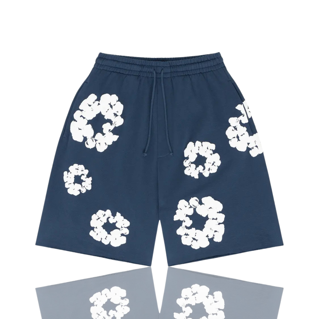 Denim Tears Navy ‘The Cotton Wreath’ Shorts