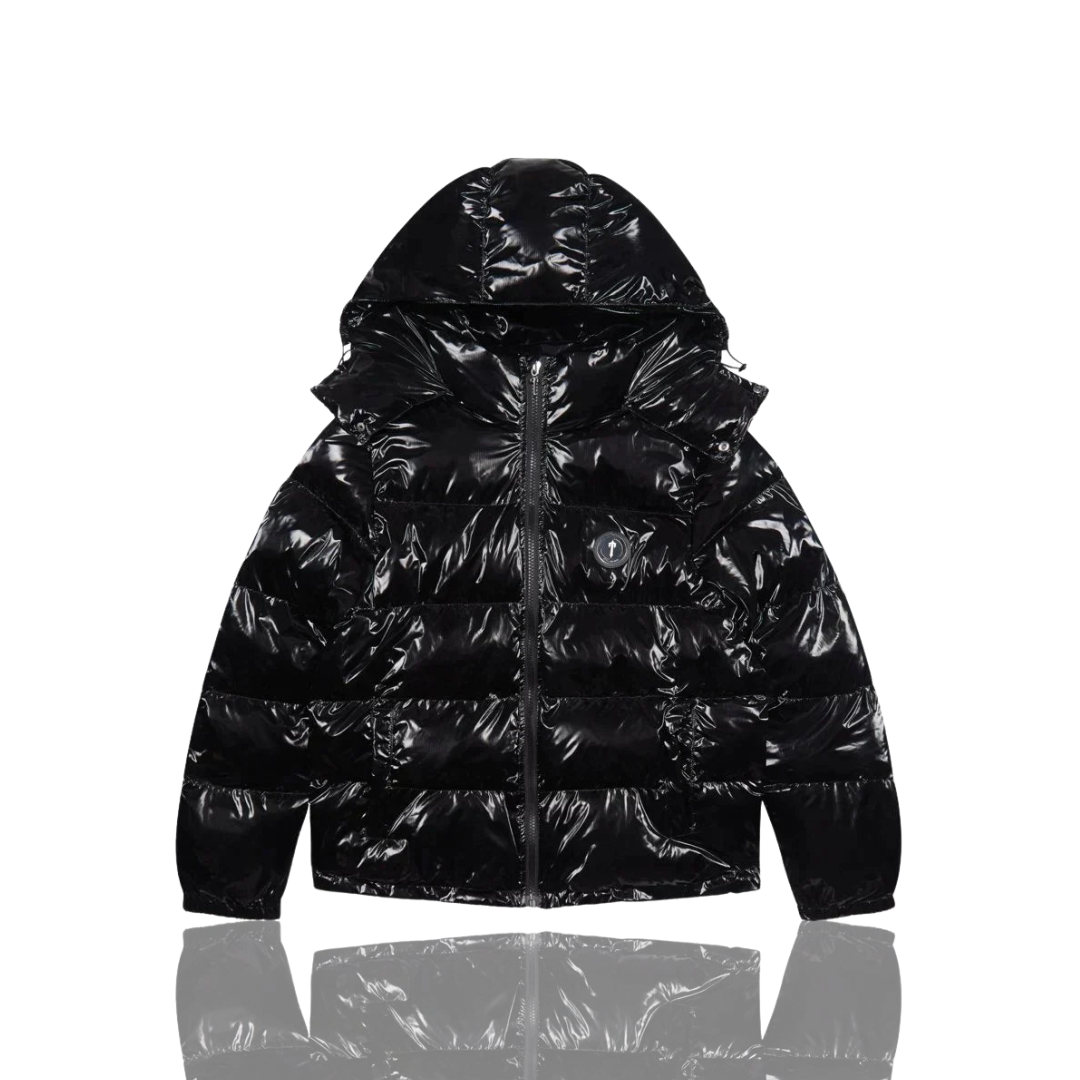 Trapstar Shiny Black Irongate Hooded Puffer