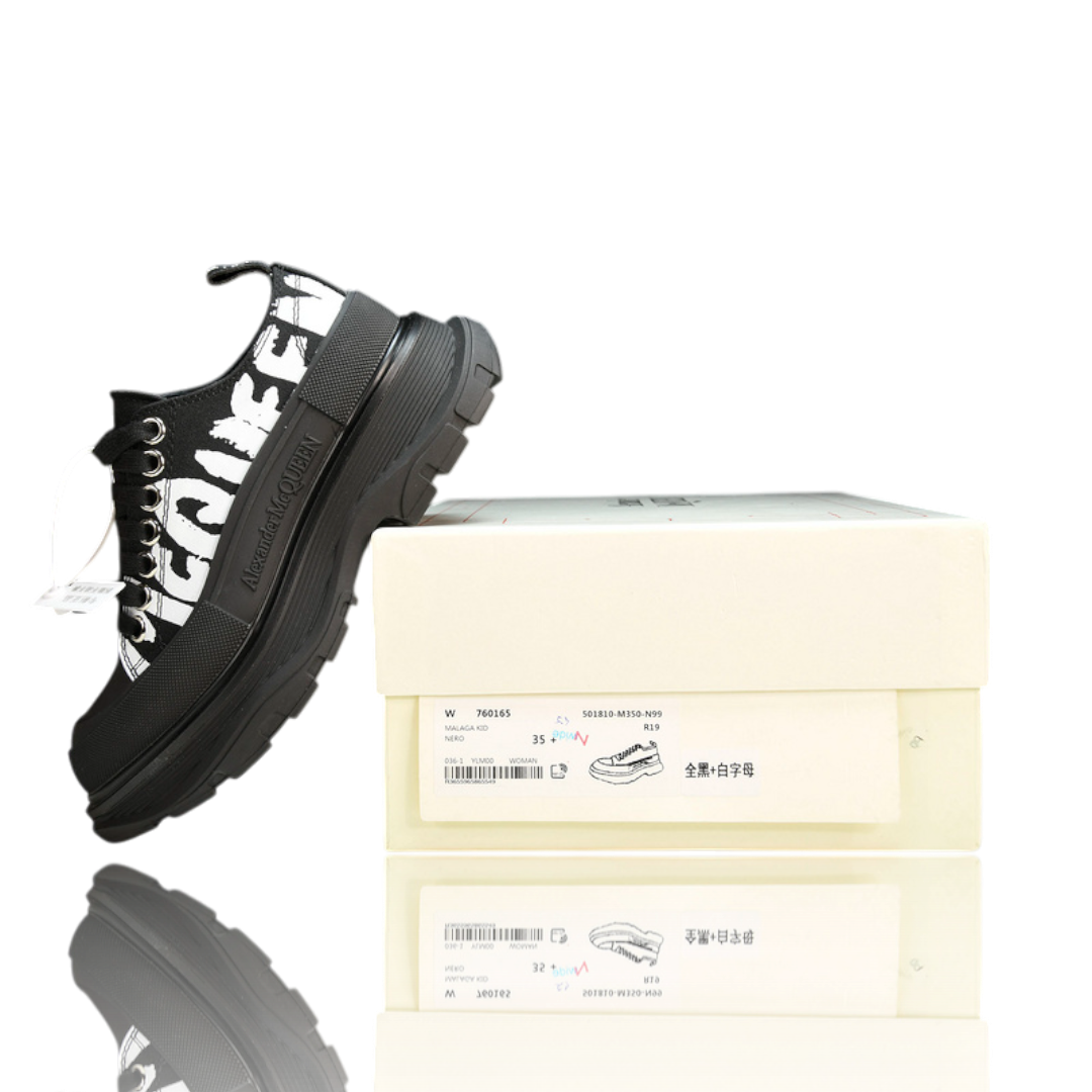 McQueen Tread Slick Low  Graffiti 'Black'