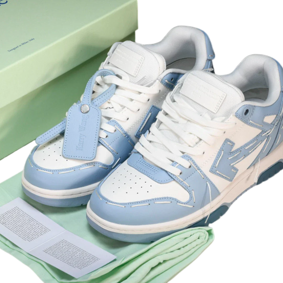 Off-White Out Of Office Low Top - Sartorial Stitch 'White Light Blue'